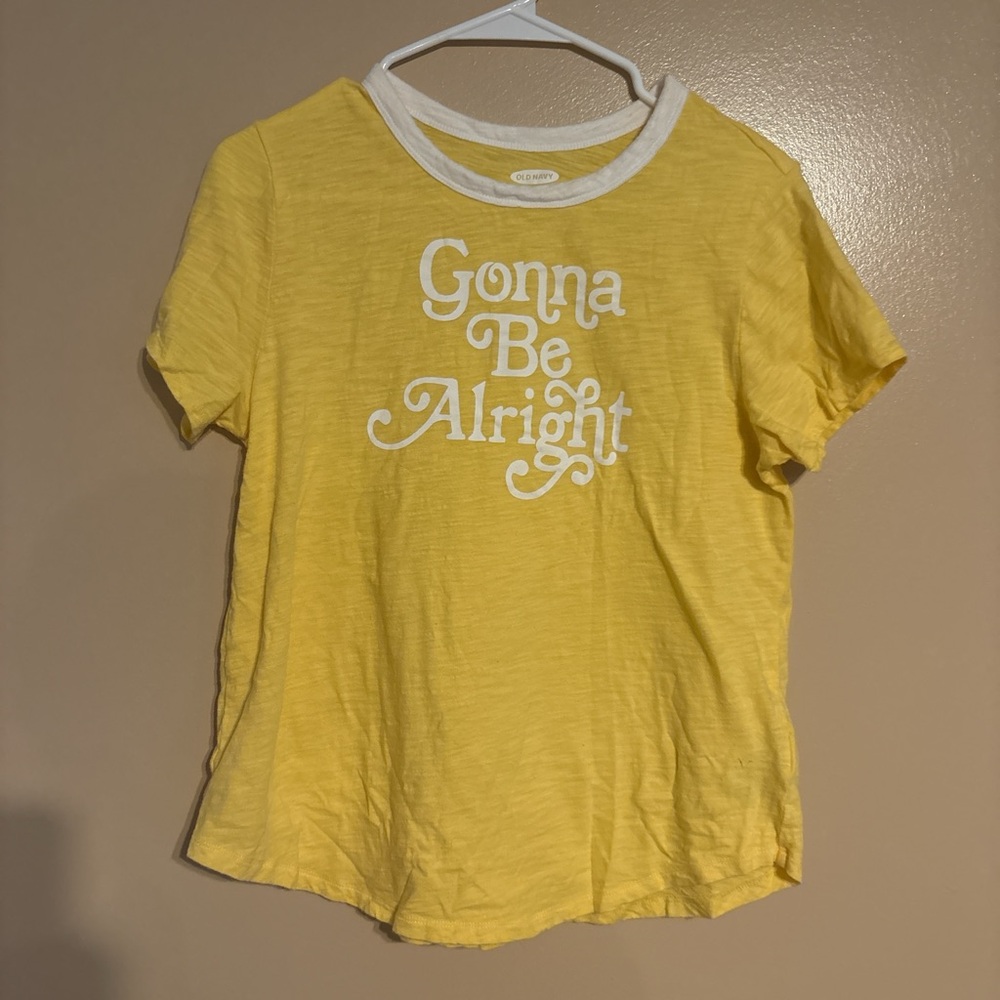 Old Navy Yellow and White Top